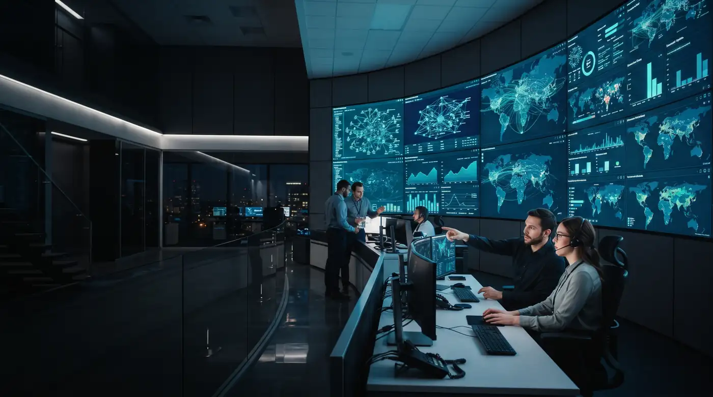BSS and OSS operations center screen
